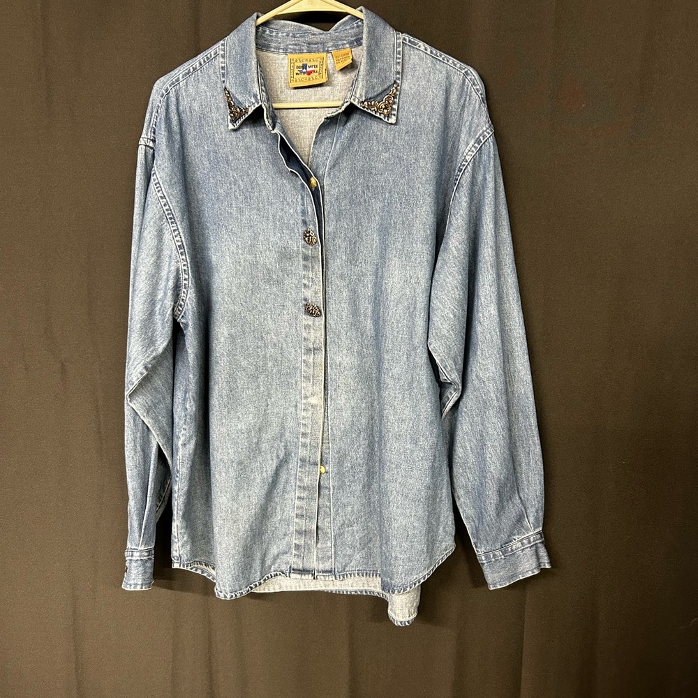 Casual Denim Button-Up Shirt